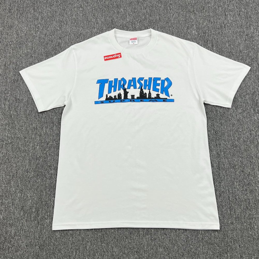 Supreme 21FW Thrasher Skyline Short Sleeves In White